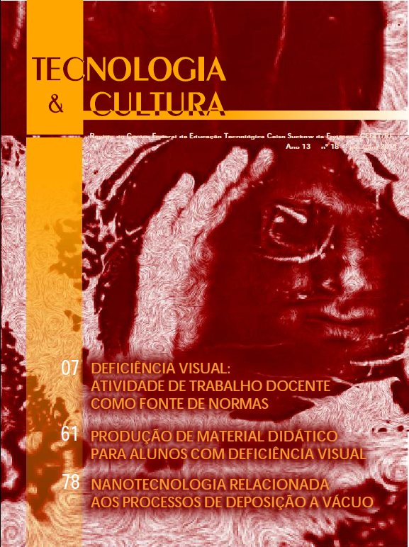 Capa da edição nº 18 da revista Tecnologia & Cultura. Clique para Ampliar